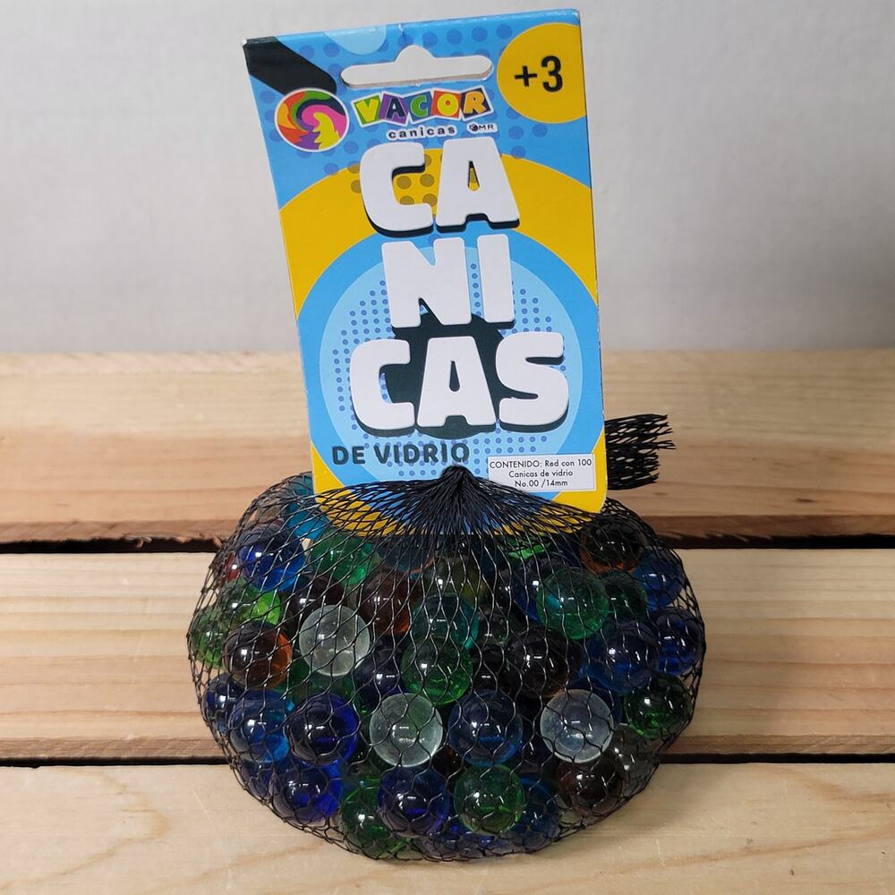 Net of 100 Glass Marbles - NEW / SEALED